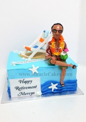 Aloha Retirement cake 