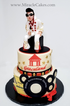 Elvis Presley cake for a retirement 