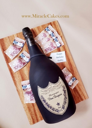 Dom Perignon bottle cake
