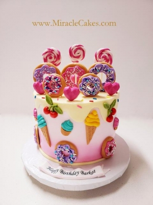 Candy theme cake