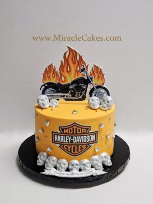 Harley skull cake