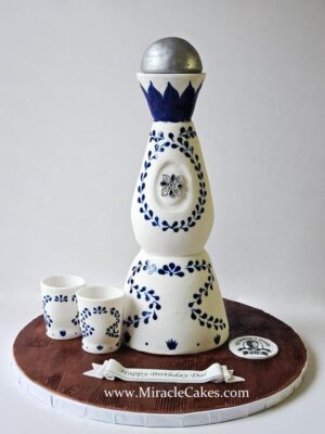 Azul bottle cake