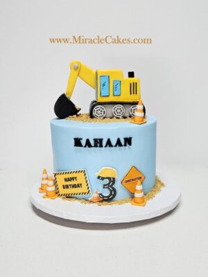 Construction theme cake
