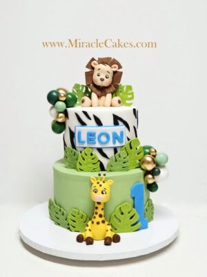 Jungle theme cake